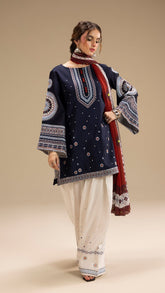 Rangrez Farshi Shalwar Emb 3pc