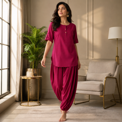 Safia Solid Bubble Shalwar Set