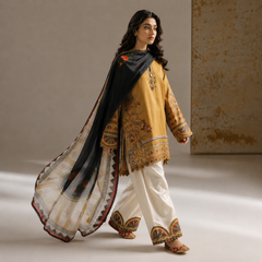 Safena Emb Shalwar 3pc