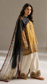 Safena Emb Shalwar 3pc