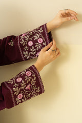 Mulberry Embroidered Cord Set