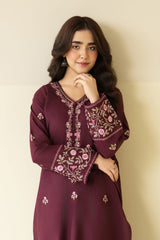Mulberry Embroidered Cord Set