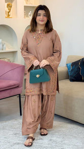 Fefa Emb Farshi Shalwar Set