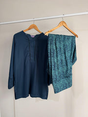 Blue Digital Farshi Shalwar Set