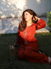 Khaddar Emb Co Ord Set
