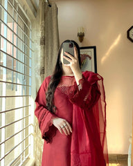 Mahnoor Silk Farshi Set 3Pc