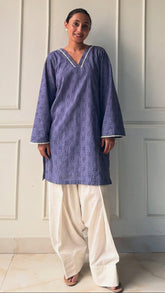 Purple Zarnab ChikenKari Farshi Shalwar