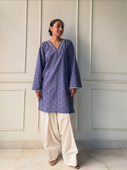 Purple Zarnab ChikenKari Farshi Shalwar