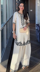 Mehmal Handmade Khaddar Emb Set