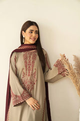 Jaman Emb Shawl 3pc