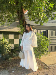 Pristine White ChikanKari Set