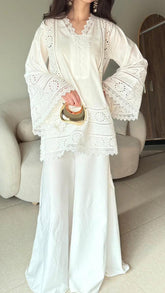 Pristine White ChikanKari Set