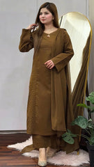 Lawn Solid Mehndi 3pc