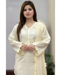Lawn Solid OffWhite 3pc