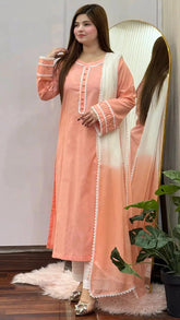Lawn Solid Pink 3pc