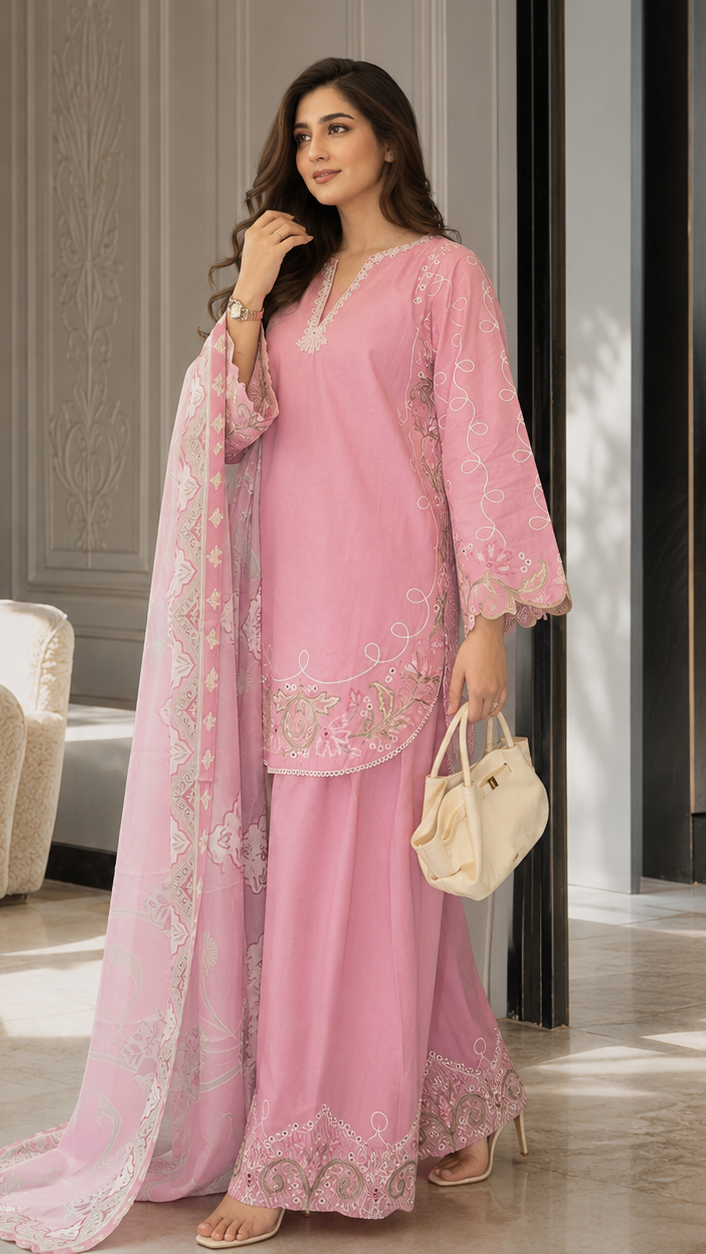 Kiswa Emb Farshi Shalwar 3pc