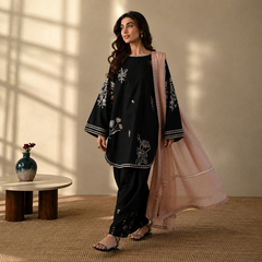 Zaib Embroidered Farshi Plazo