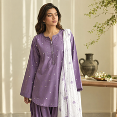 Rose Emb Farshi Shalwar 3pc