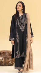 Preet Emb Shawl 3Pc