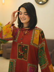 Khaddar Berry Co Ord Set