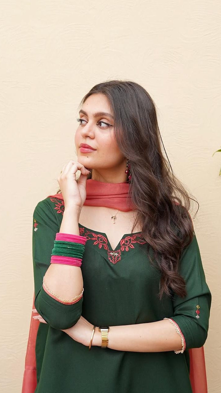 Hasena Emb Farshi Shalwar Set