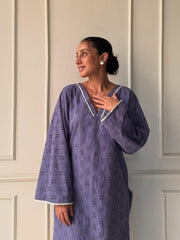 Purple Zarnab ChikenKari Farshi Shalwar
