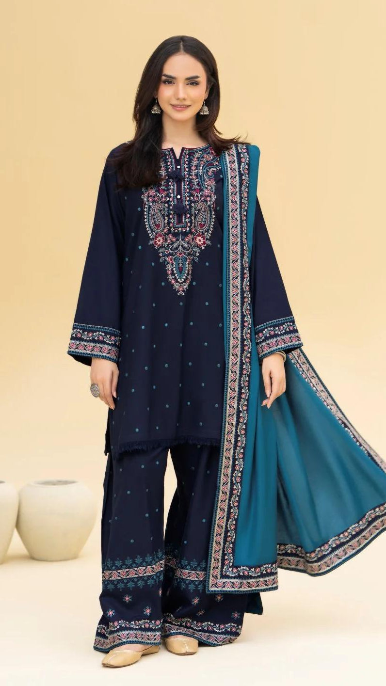 Alif Emb Shawl 3pc Set