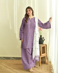 Rose Emb Farshi Shalwar 3pc