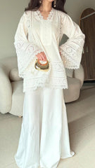 Pristine White ChikanKari Set