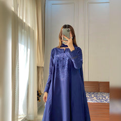 Nath Blue Emb Maxi 3pc