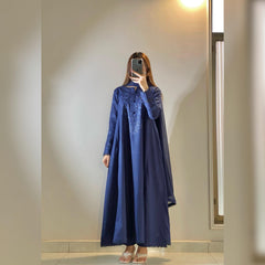 Nath Blue Emb Maxi 3pc