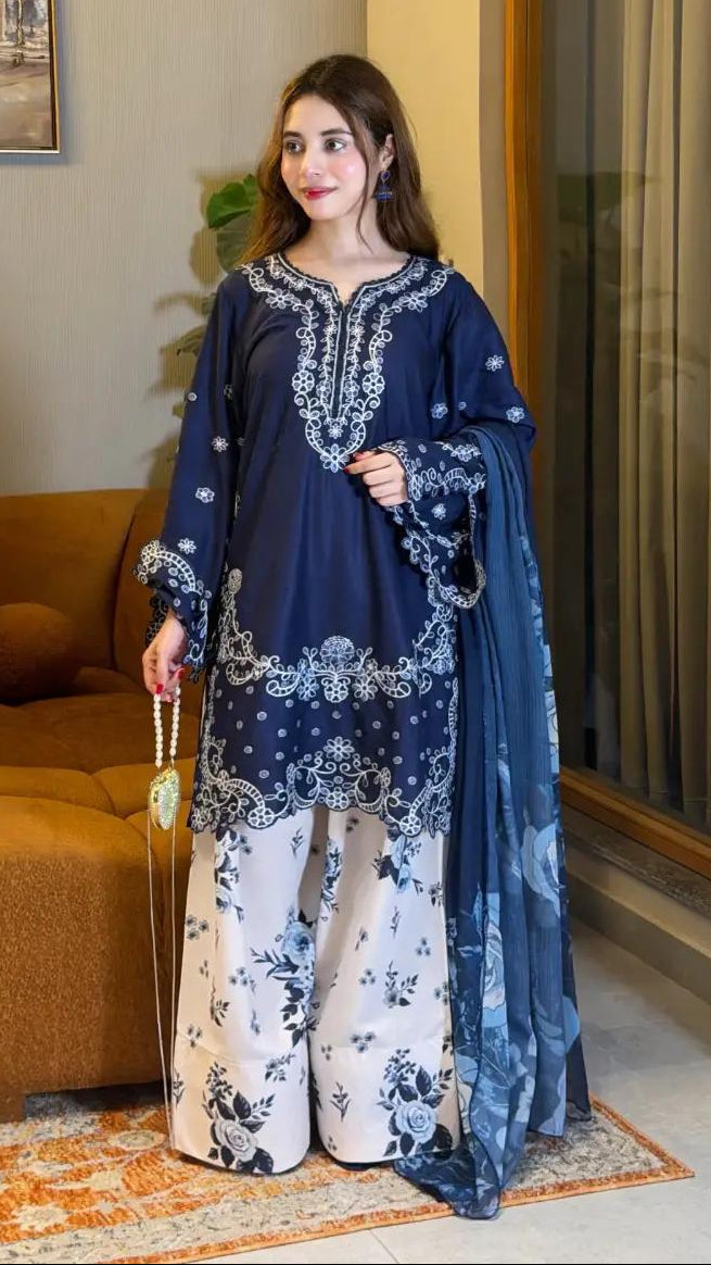 Elbella Embroidered 3pc