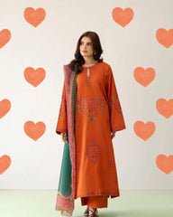 Mustard Embroidered 3pc